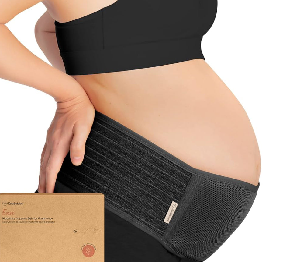 NEW KeaBabies Ease Maternity Support Belt Black sz Medium/Large