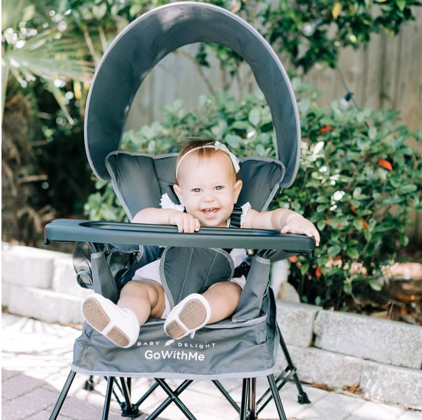 NEW Baby Delight Go with Me Jubilee Deluxe Portable Chair Grey
