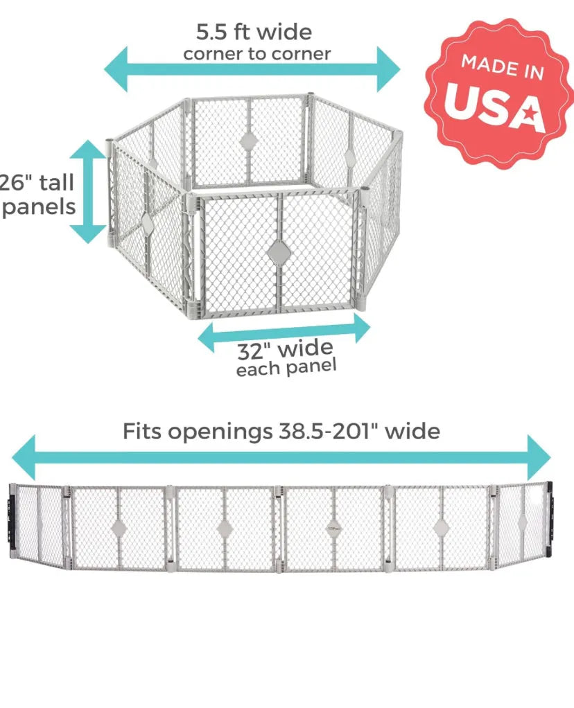 North States Superyard Duo Extra-Wide Gate and Playard
