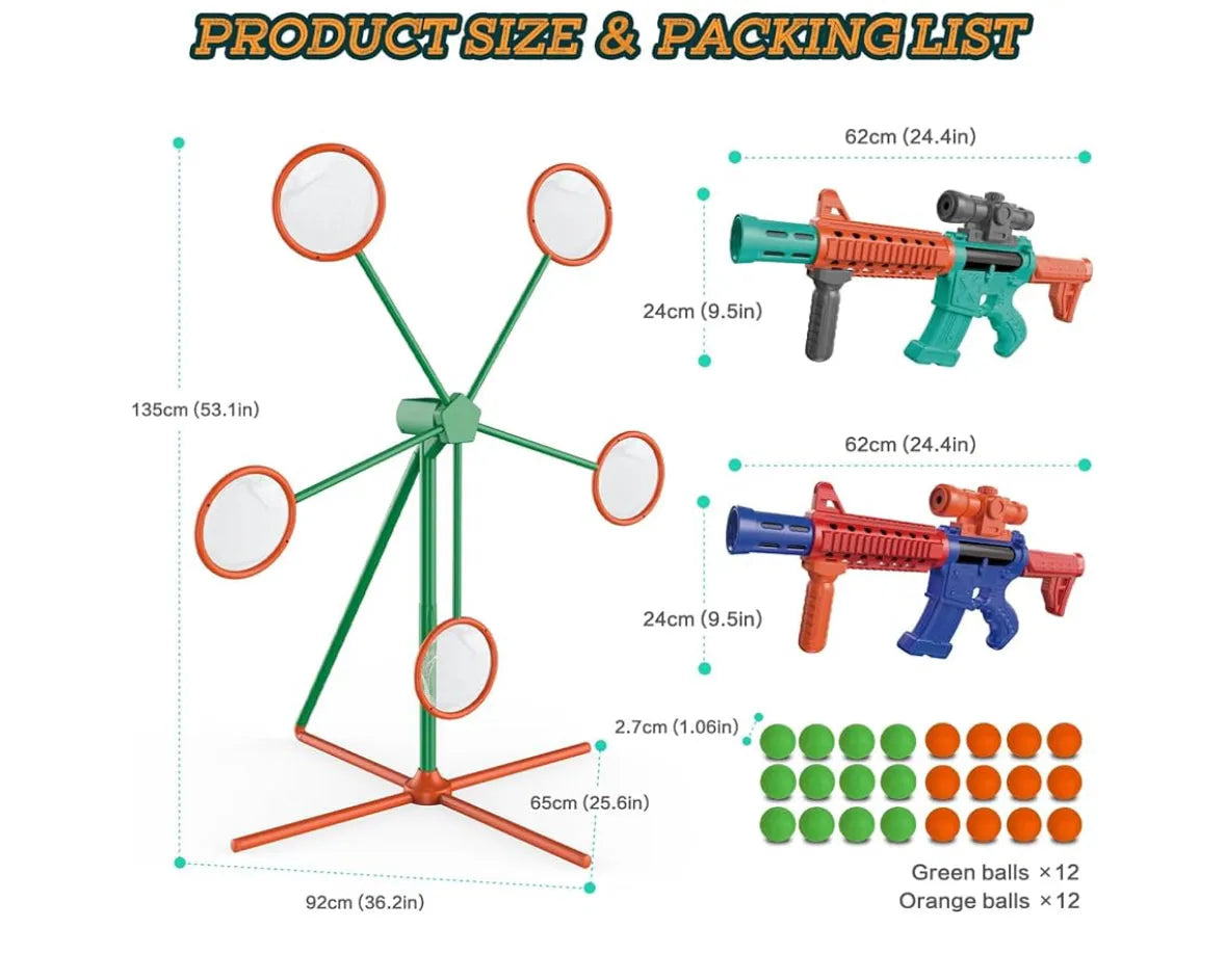 Gun & Target Set Ages 5+ - Me n Mommy To Be