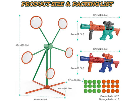 Gun & Target Set Ages 5+ - Me n Mommy To Be