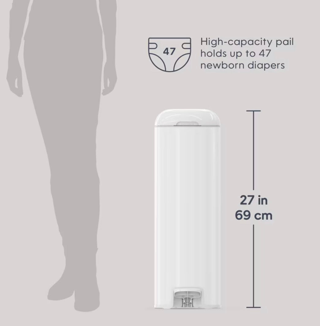 NEW Diaper Genie Platinum Pail - White