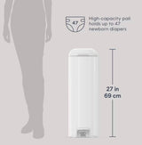 NEW Diaper Genie Platinum Pail - White