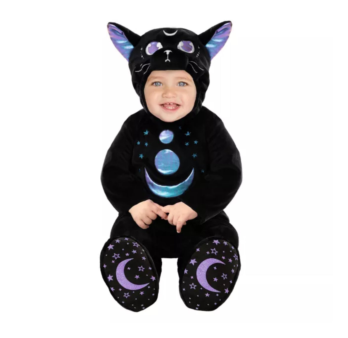 Spirit Celestial Cat Costume Black sz 12-18m