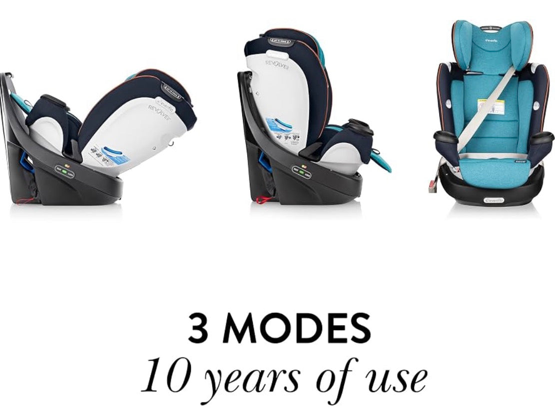 NEW Evenflo Revolve360 Rotating All-in-One Car Seat in Ainsley