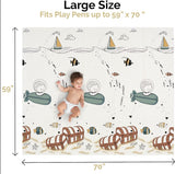 JumpOff JoWaterproof Foam Padded Play Mat - Octopus Treasure 70'' x 59''