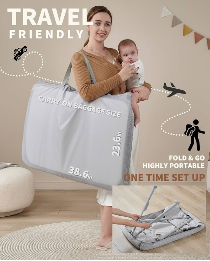 AirClub Bassinet Bedside Sleeper Grey