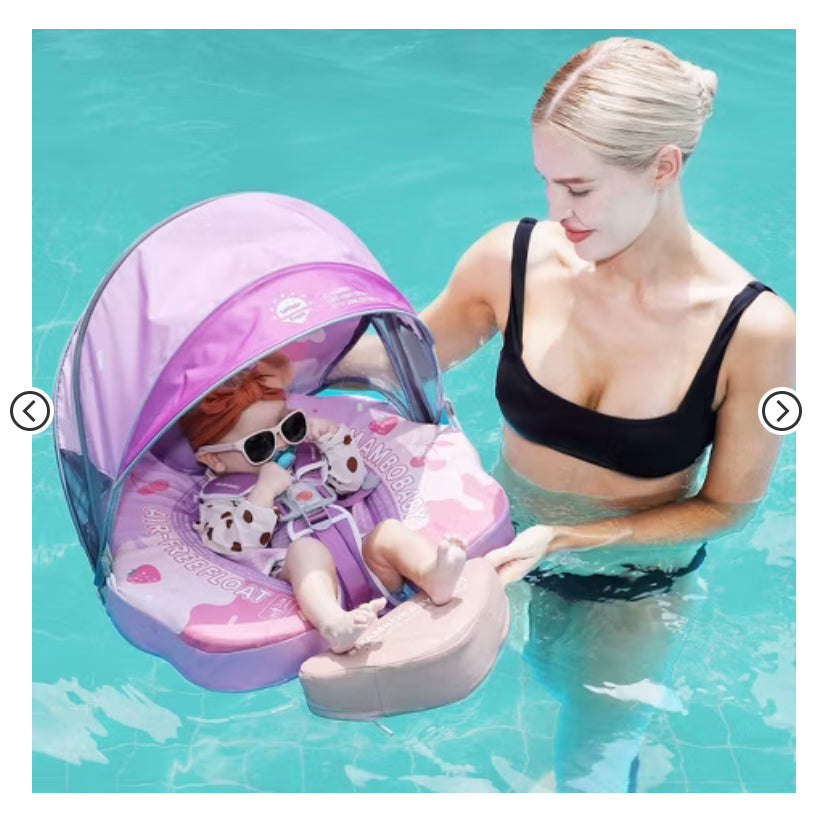 Mambobaby Sunny Navigator Ice Cream Pool Loungers, Pink 13-40lbs