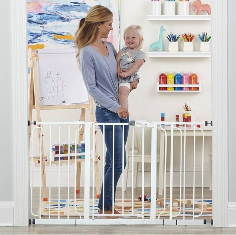 Regalo WideSpan Extra Wide Baby Safety Gate, White