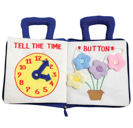 NEW Soft Skills My Quiet Book Sensory Activity Cloth Book Blue - Me n Mommy To Be