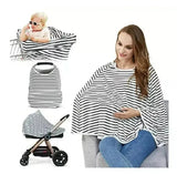 NEW Kefee Kol Multi Use Nursing Cover Stripes Black/White OS