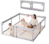 Cosola Foldable Playpen, Grey 78x70''