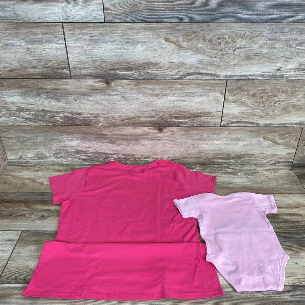 Our First Mother's Day Mom & Baby Matching Shirt Set sz L/12m - Me 'n Mommy To Be