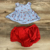Cat & Jack Americana Top & Eyelet Bottom Set sz 3-6m - Me 'n Mommy To Be