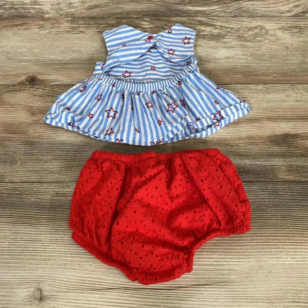 Cat & Jack Americana Top & Eyelet Bottom Set sz 3-6m - Me 'n Mommy To Be