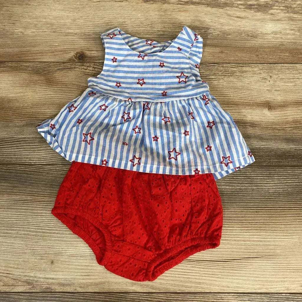 NEW Cat & Jack Americana Top & Eyelet Bottom Set sz 3-6m - Me 'n Mommy To Be
