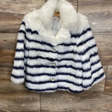 Janie & Jack Juno Valentine Striped Faux Fur Jacket sz 5/6 - Me 'n Mommy To Be