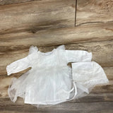 NWoT Tulle Overlay Dress & Bonnet sz NB - Me 'n Mommy To Be