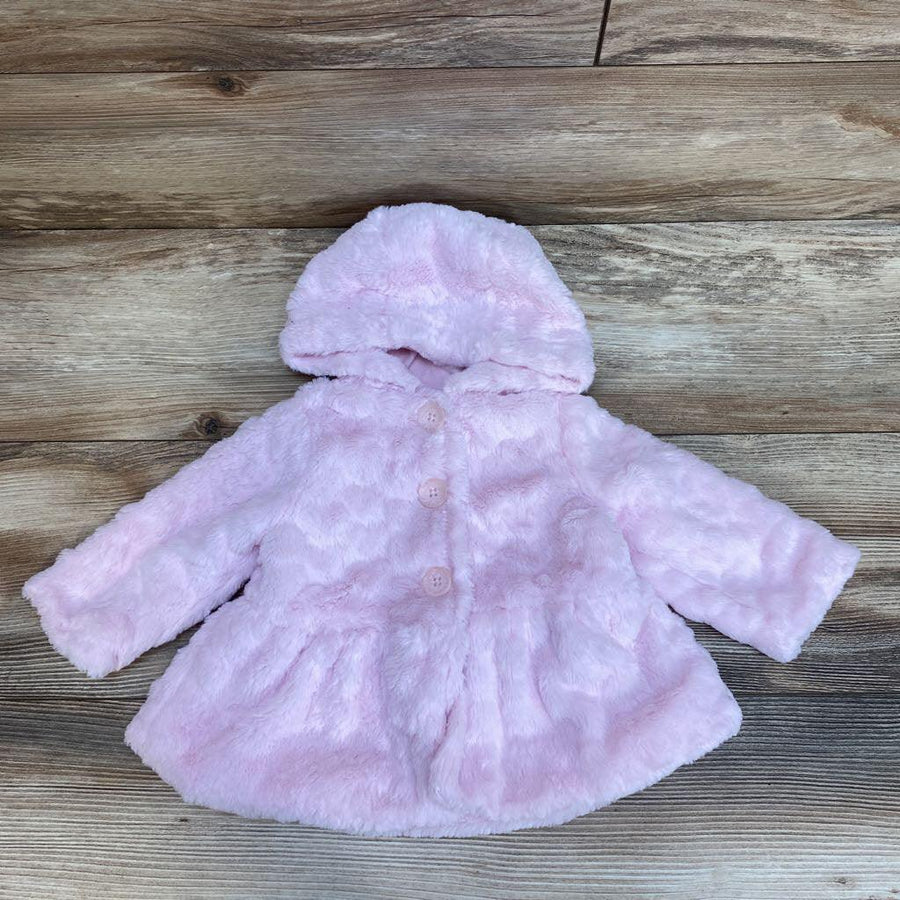 First Impressions Hooded Plush Coat sz 3-6m - Me 'n Mommy To Be