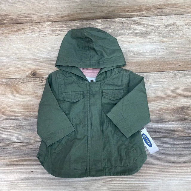 Old Navy Hooded Canvas Utility Jacket sz 3-6m - Me 'n Mommy To Be