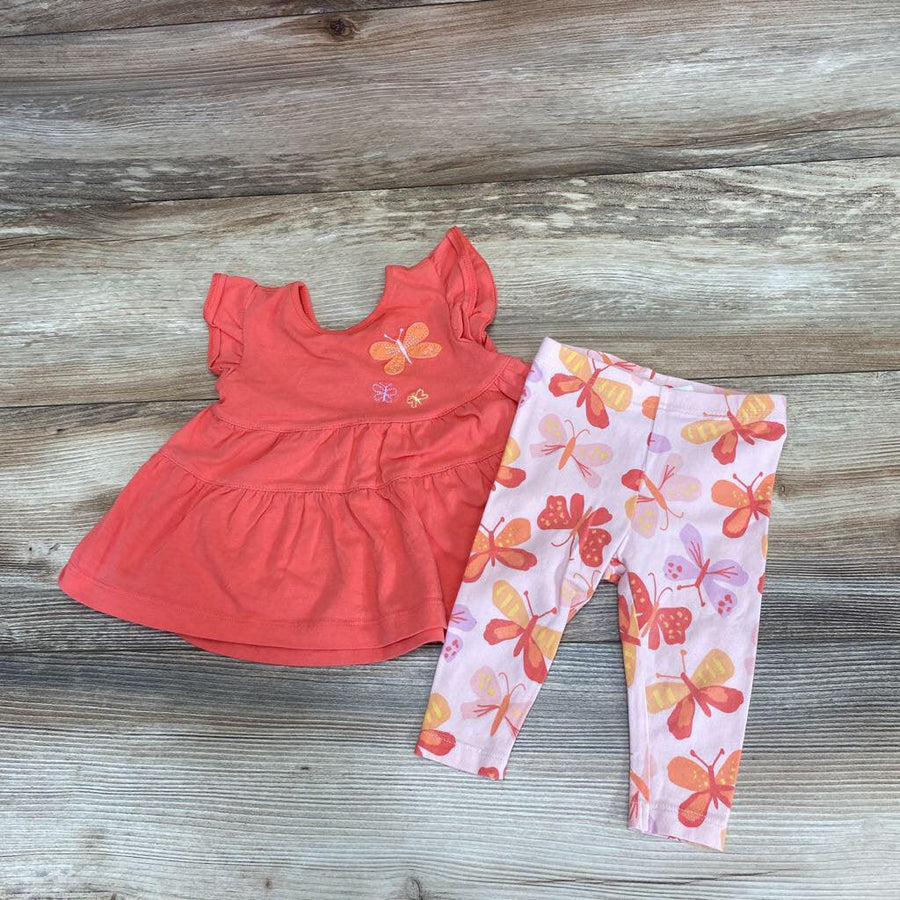 Just One You 2pc Butterfly Top & Leggings sz 6m - Me 'n Mommy To Be