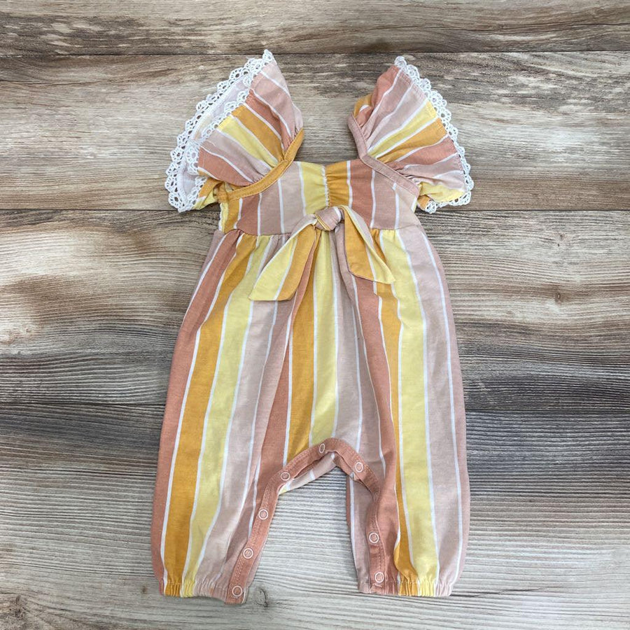 Jessica Simpson Striped Smocked Romper sz 0-3m - Me 'n Mommy To Be