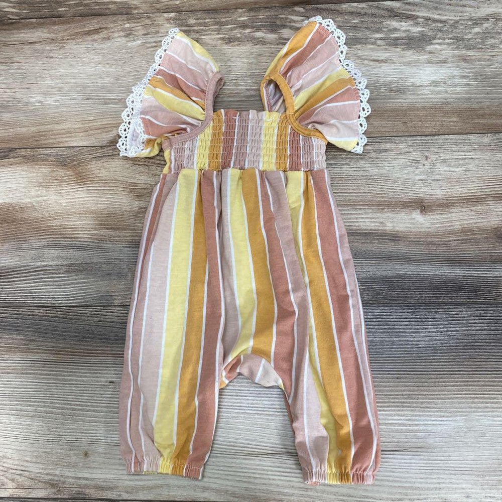 Jessica Simpson Striped Smocked Romper sz 0-3m - Me 'n Mommy To Be