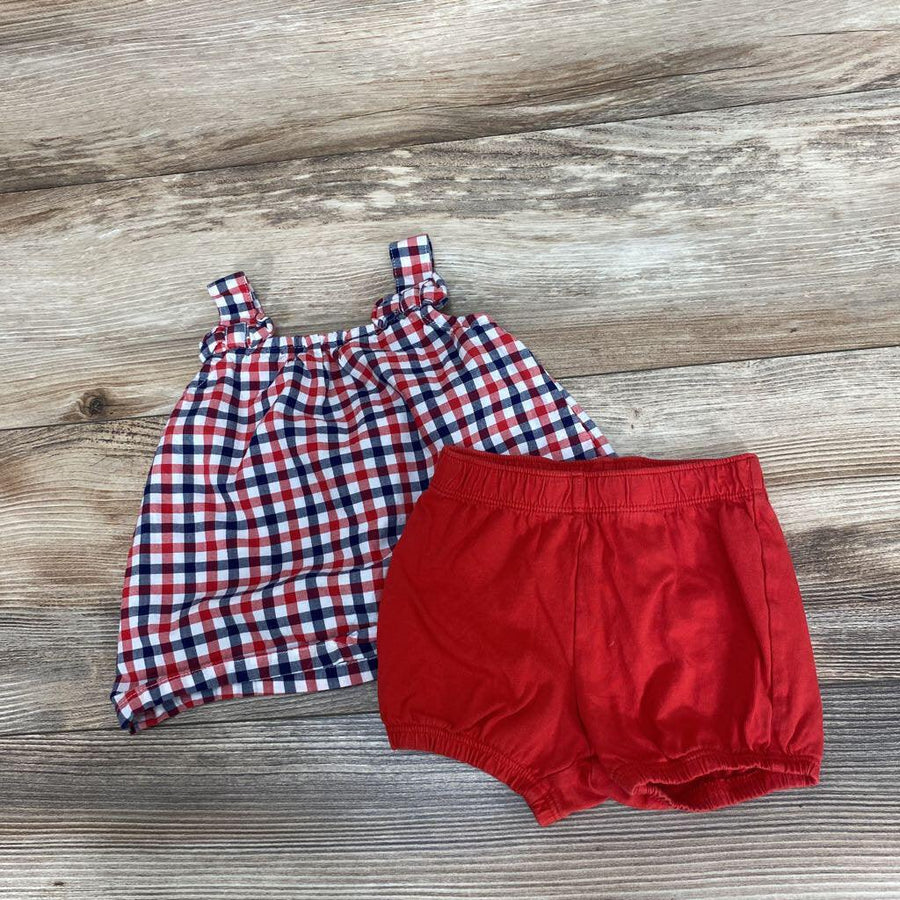 Carter's 2Pc Gingham Top & Shorts sz 9m - Me 'n Mommy To Be