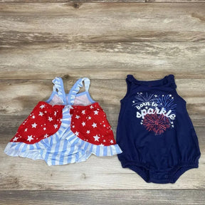 NEW Cat & Jack 3pc Born To Sparkle Romper Set sz 3-6m - Me 'n Mommy To Be