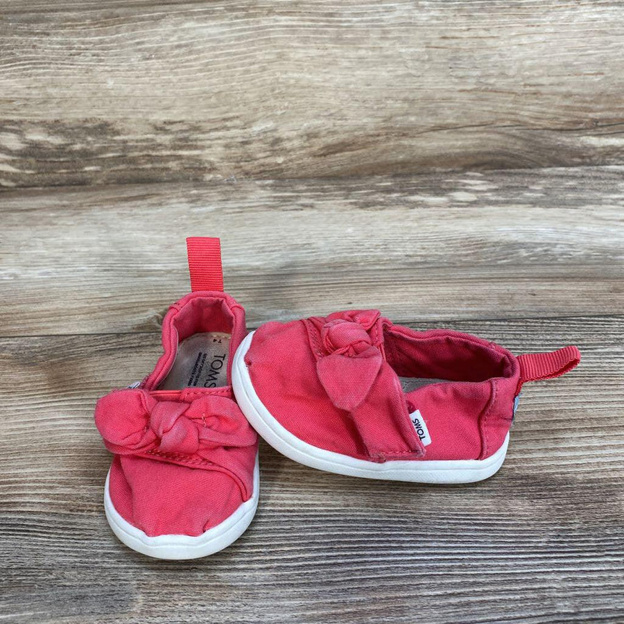 Toms Tiny Alpargata Shoes in Raspberry sz 4c - Me 'n Mommy To Be