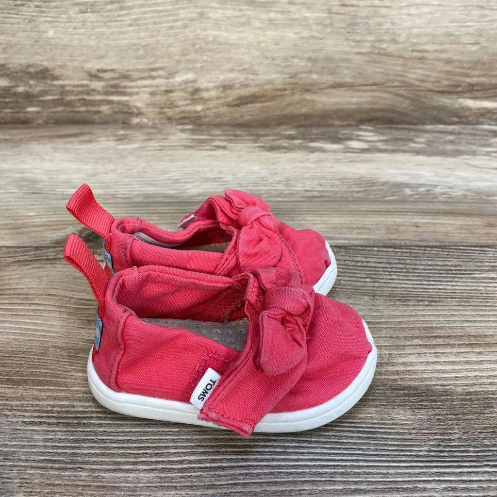 Toms Tiny Alpargata Shoes in Raspberry sz 4c - Me 'n Mommy To Be