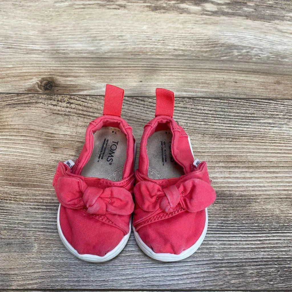 Toms Tiny Alpargata Shoes in Raspberry sz 4c - Me 'n Mommy To Be