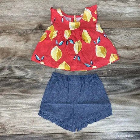 NEW Just One You 2pc Lemon Top & Chambray Shorts sz NB - Me 'n Mommy To Be