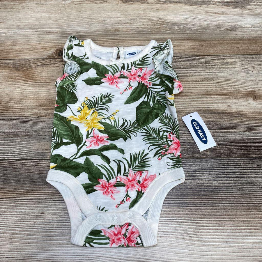 NEW Old Navy Floral Tropical Bodysuit sz 0-3m - Me 'n Mommy To Be
