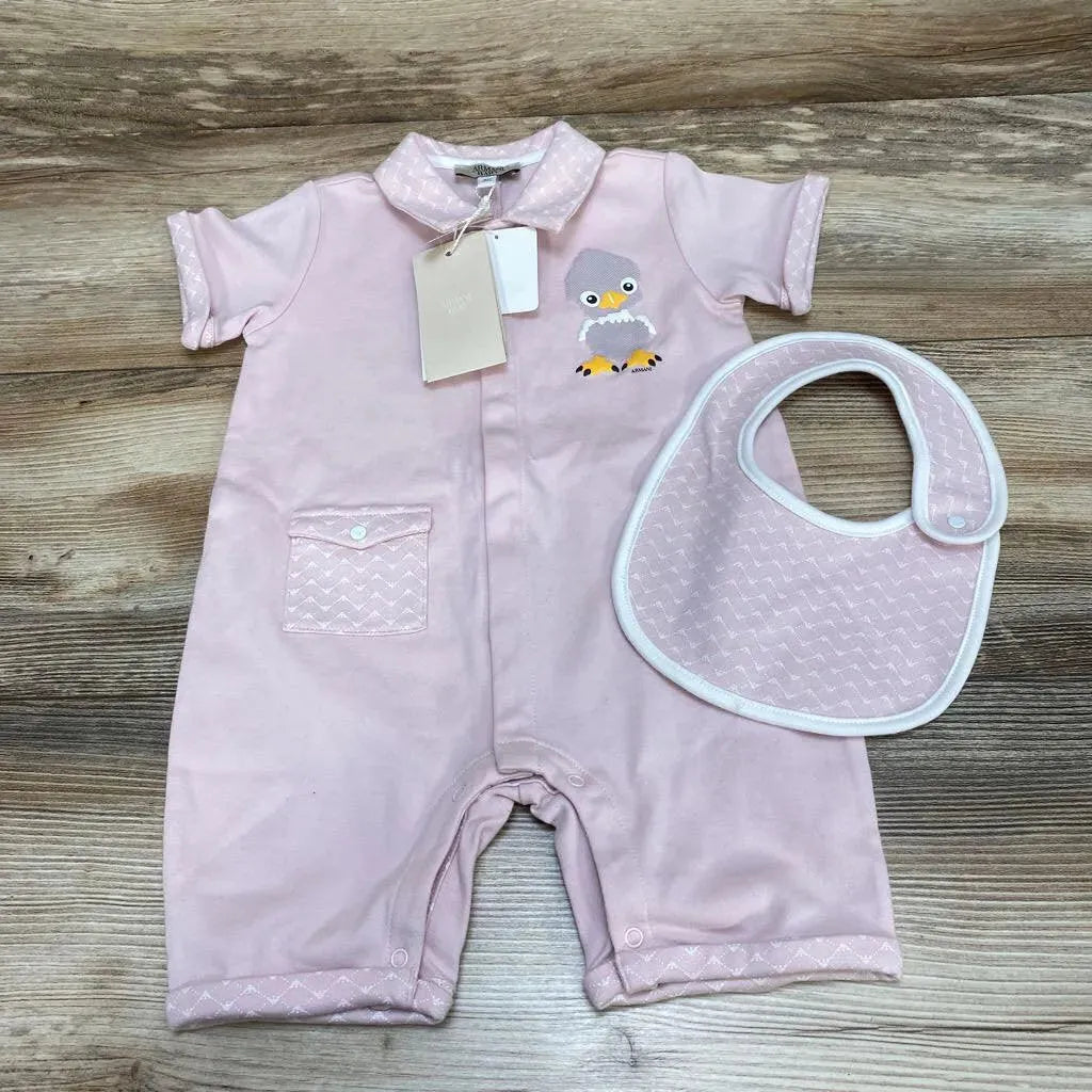 NEW Armani Baby Romper & Bib Set sz 9m - Me 'n Mommy To Be