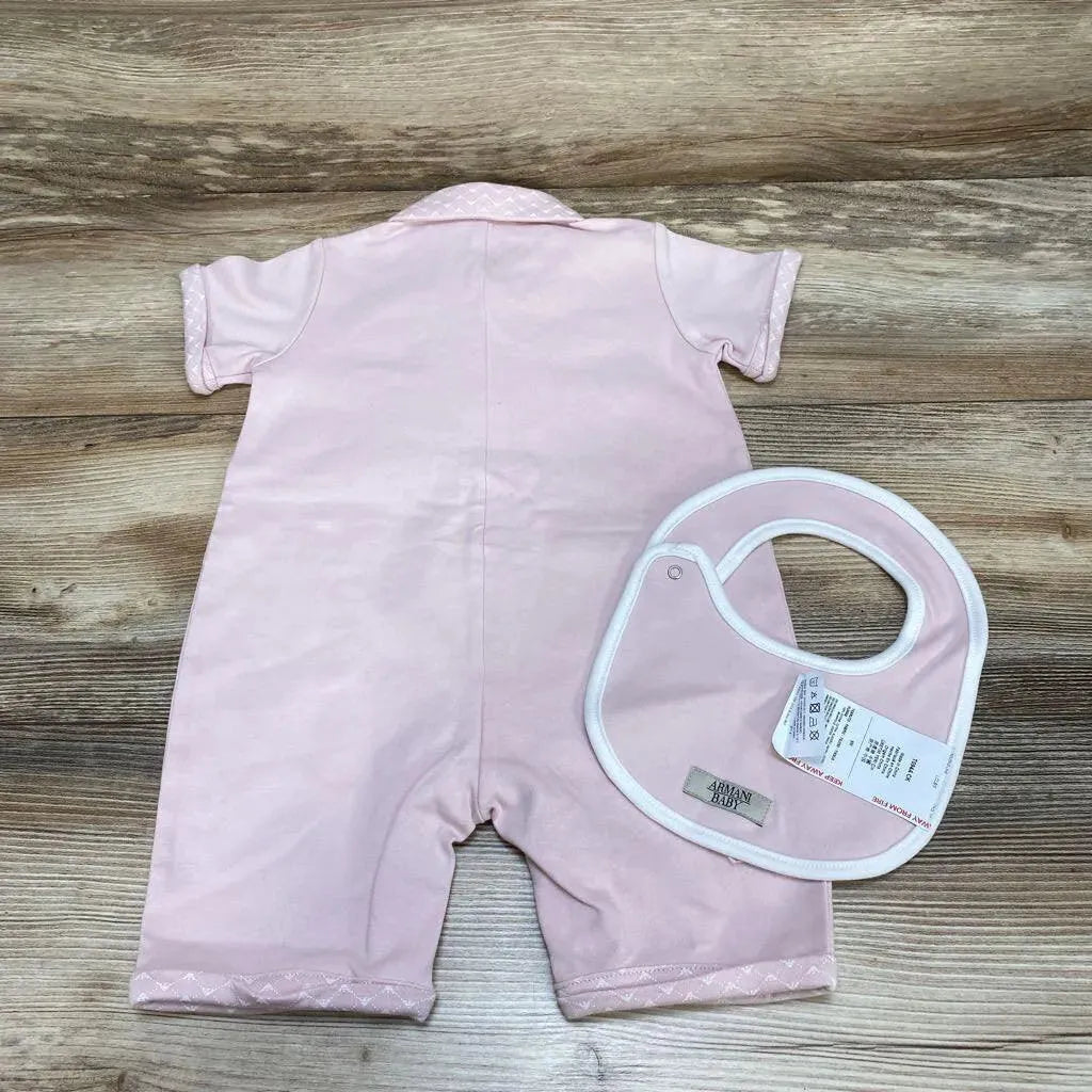 NEW Armani Baby Romper & Bib Set sz 9m - Me 'n Mommy To Be