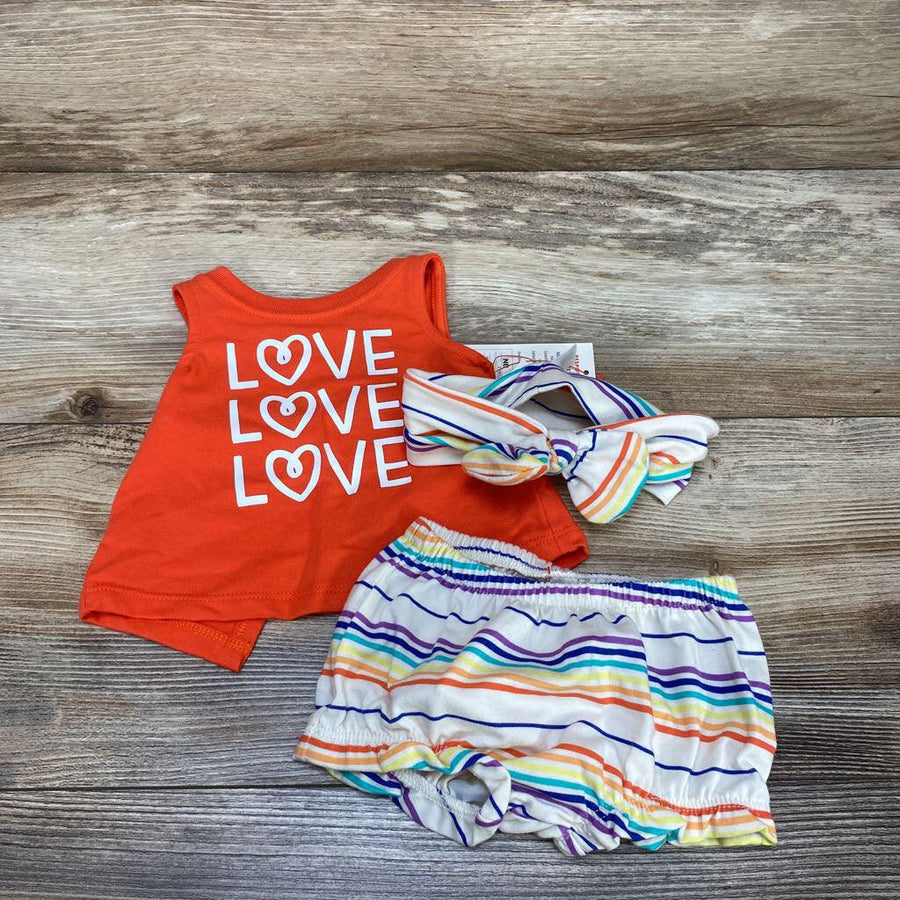 NEW Cat & Jack Love Tank Top + Shorts sz NB - Me 'n Mommy To Be