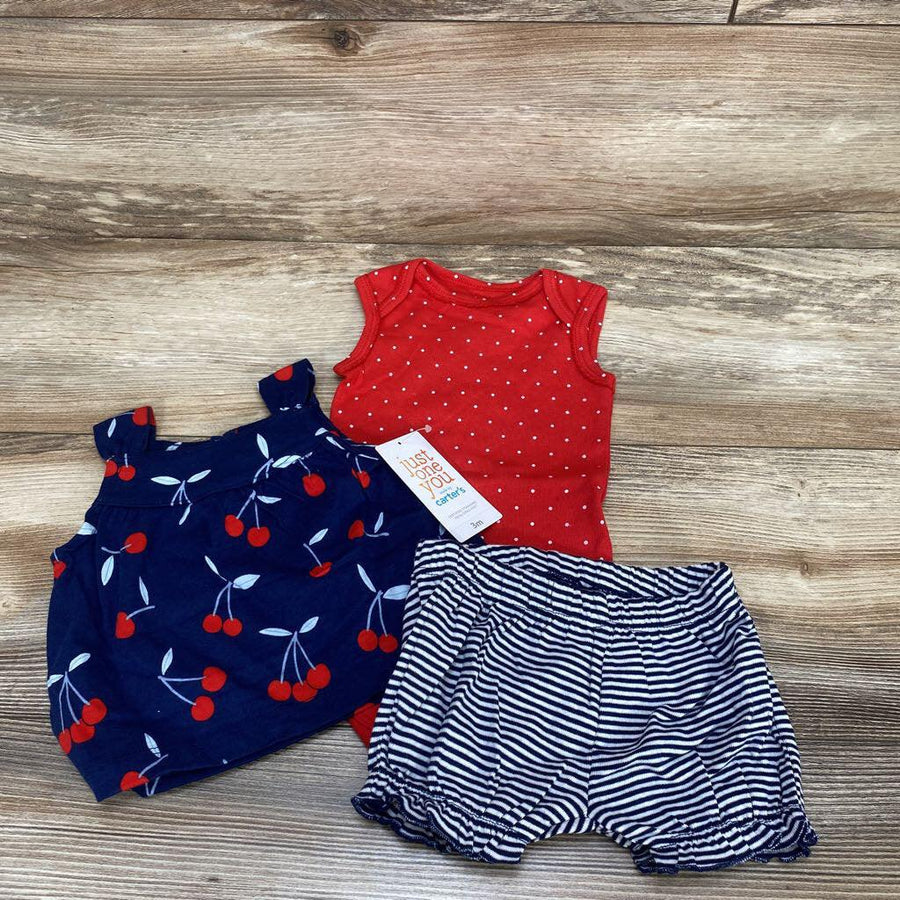 NEW Just One You 3pc Cherries Bodysuit Set sz 3m - Me 'n Mommy To Be