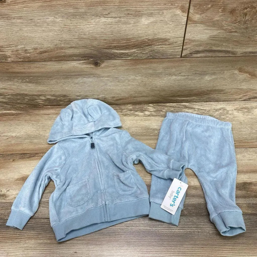 Carter's NEW 2Pc Terry Cloth Hoodie Set Sz 6m - Me 'n Mommy To Be