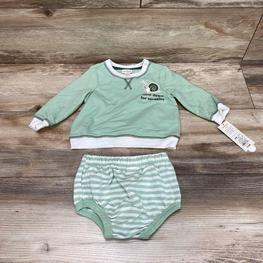 NEW Cat & Jack 2pc Slow Down Sweatshirt & Bottoms sz 6-9m - Me 'n Mommy To Be