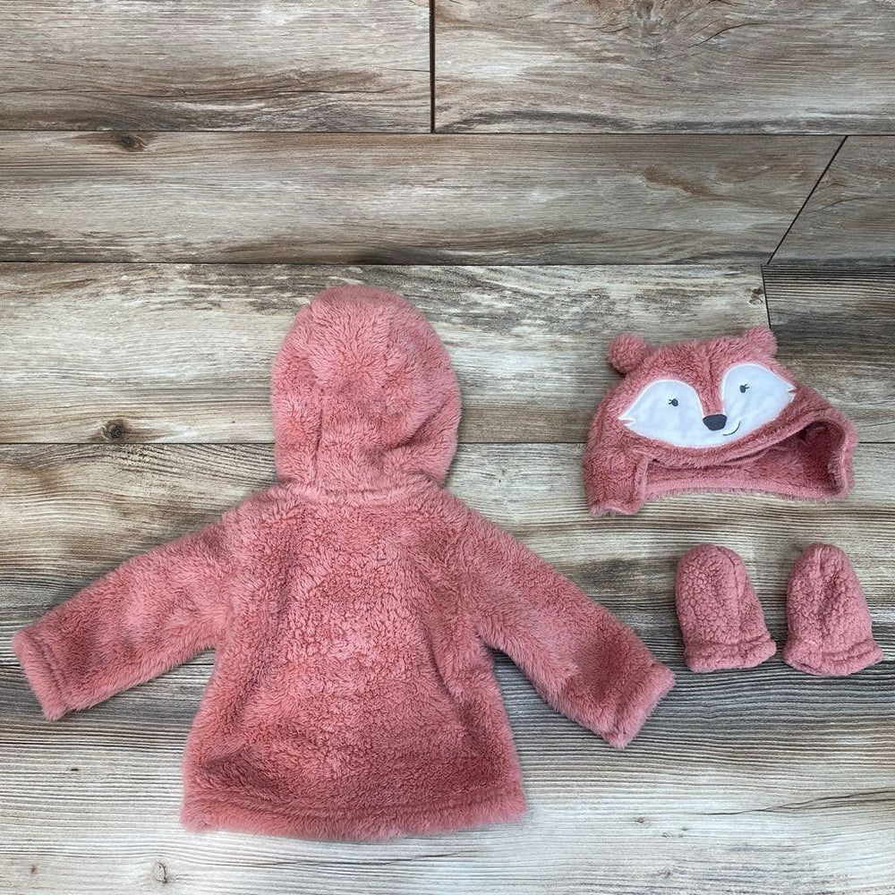 Just One You 3pc Fox Hoodie+ Mittens + Hat Set sz 0-3m - Me 'n Mommy To Be