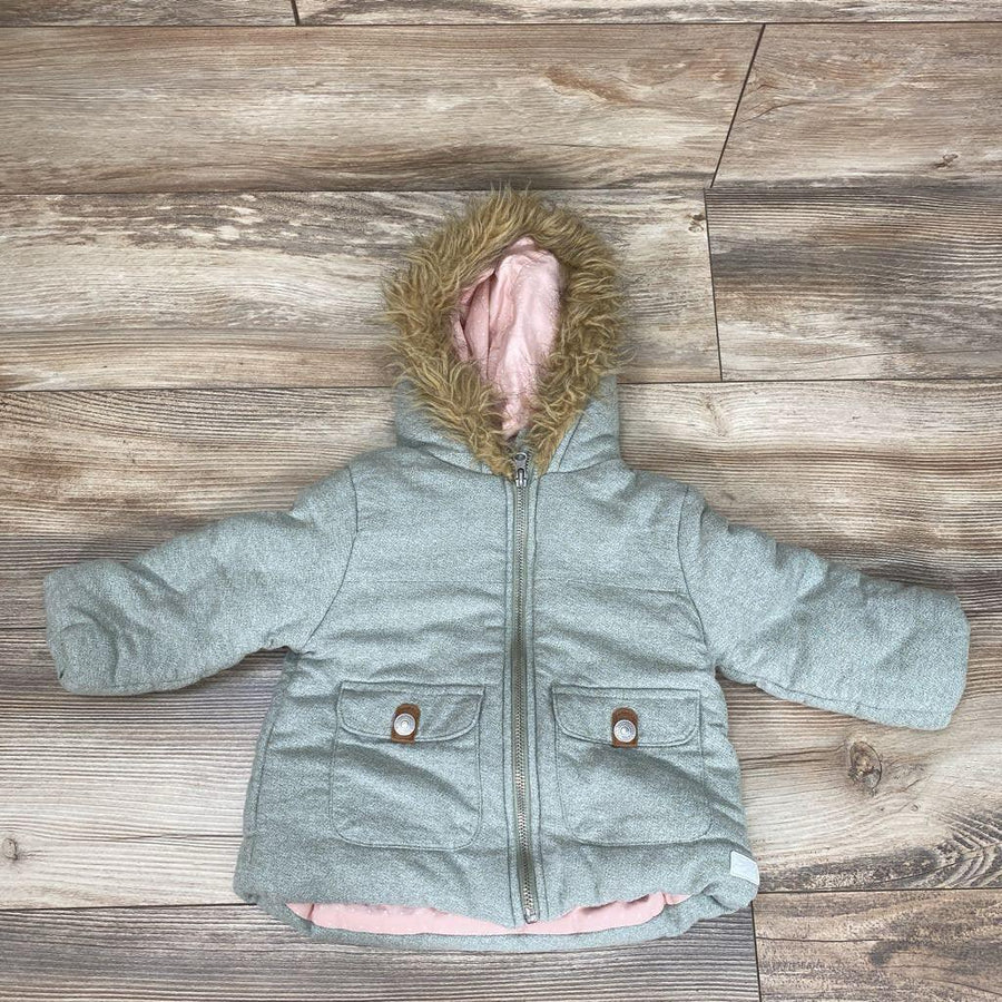7 For All Mankind Faux Fur Trim Hooded Jacket sz 18m - Me 'n Mommy To Be