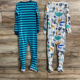 NEW Just One You 2pk Animals & Stripes Print Sleepers sz 4T - Me 'n Mommy To Be