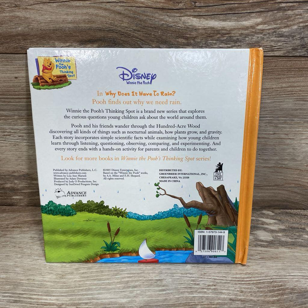 Disney Winnie The Pooh Why Does It Have To Rain? Hardcover Book - Me 'n Mommy To Be