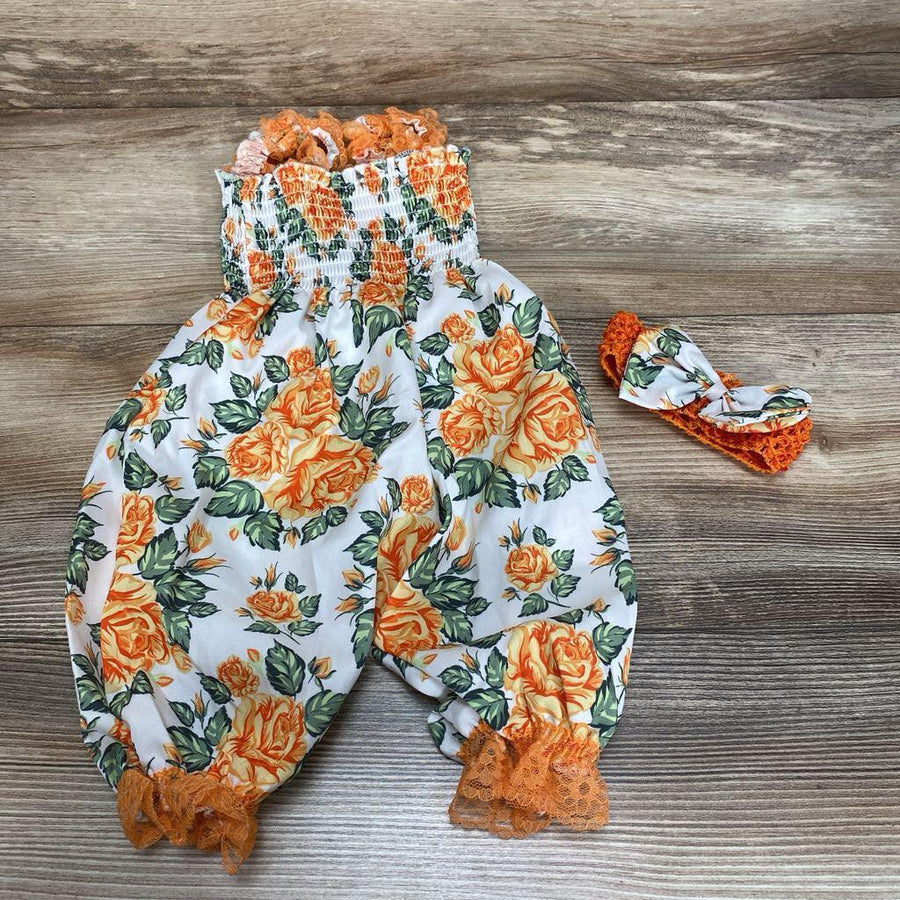Floral Romper & Headband Set sz 9m - Me 'n Mommy To Be