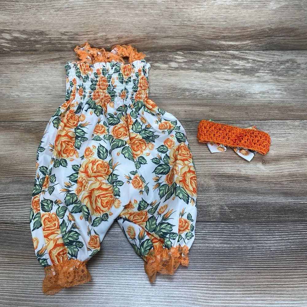 Floral Romper & Headband Set sz 9m - Me 'n Mommy To Be