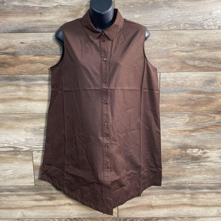 Gap Maternity Poplin Button-Down Tank Top sz Large - Me 'n Mommy To Be
