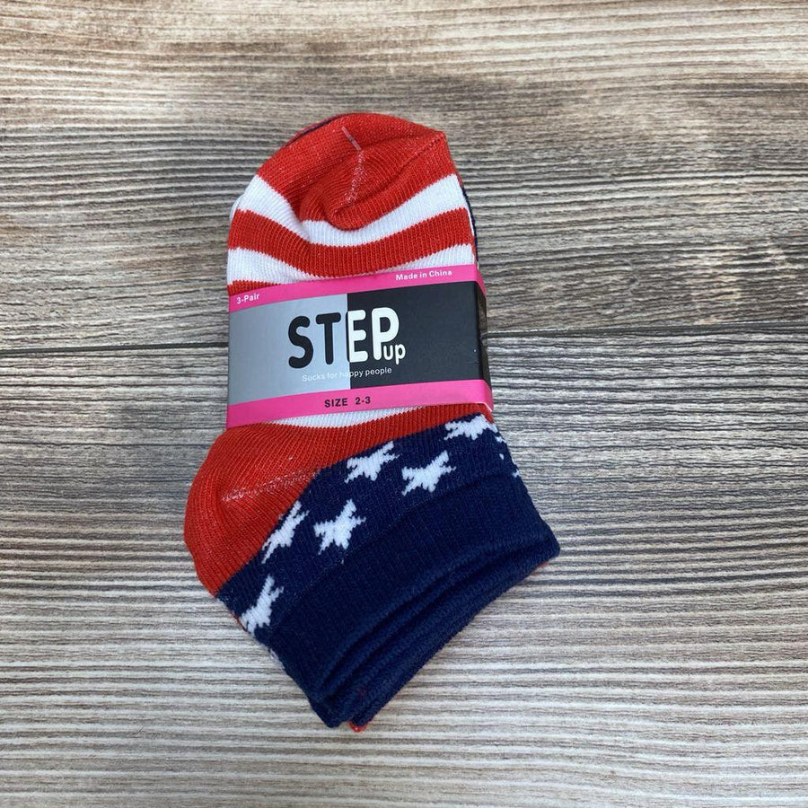 NEW Step Up Pattern Socks 3Pk sz 2-3 - Me 'n Mommy To Be
