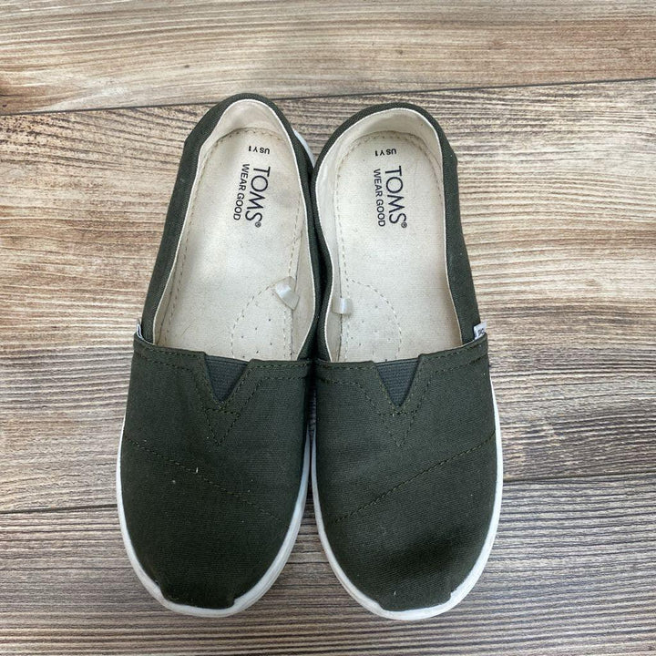 Toms Tiny Alpargata Canvas Shoes sz 1y - Me 'n Mommy To Be