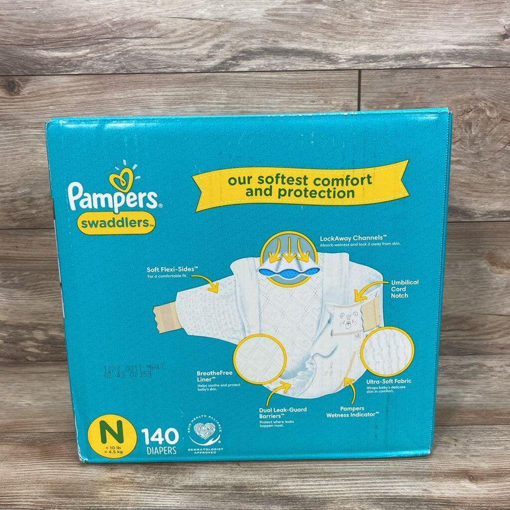 NEW Box of Newborn Pampers Swaddlers, 140ct - Me 'n Mommy To Be
